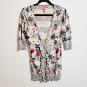 Charlotte Floral Sweater Cardigan..L